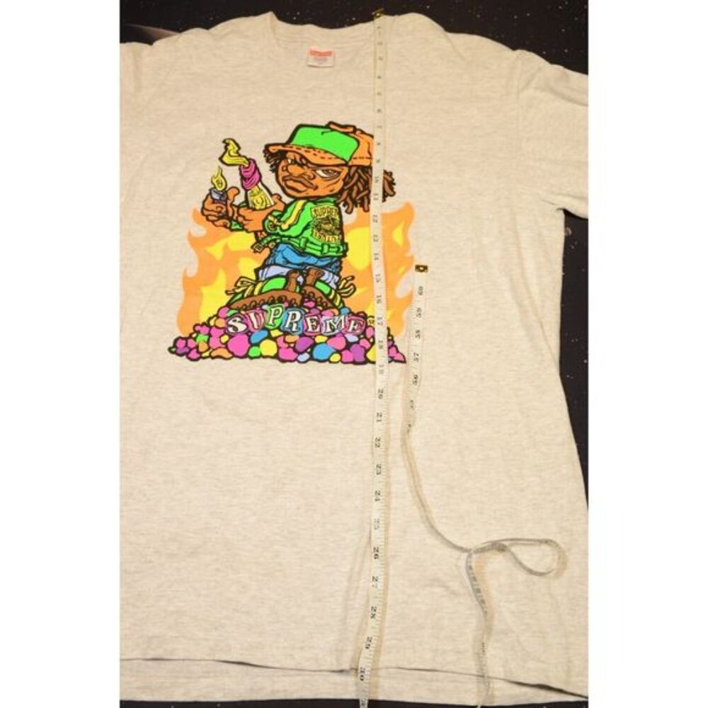 Supreme Molotov Kid Andy Howell Mens Shirt Heather Grey SS19 Medium Pre Owned - Picture 7 of 7